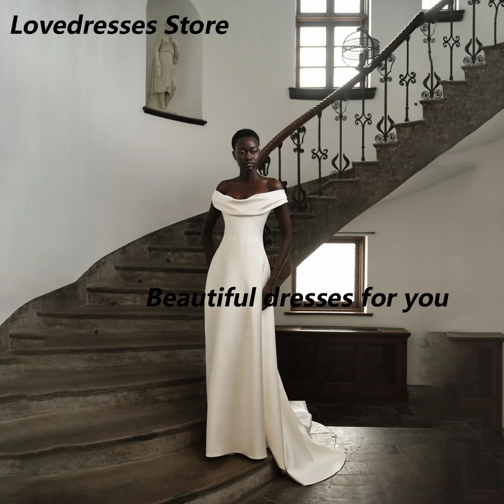 Customized Satin Off-the-shoulder Pleated Boat Neck Straight Evening Dresses Short Sleeves Backless Floor Length Prom Gown
Customized Satin Off-the-shoulder Pleated Boat Neck Straight Evening Dresses Short Sleeves Backless Floor Length Prom Gown