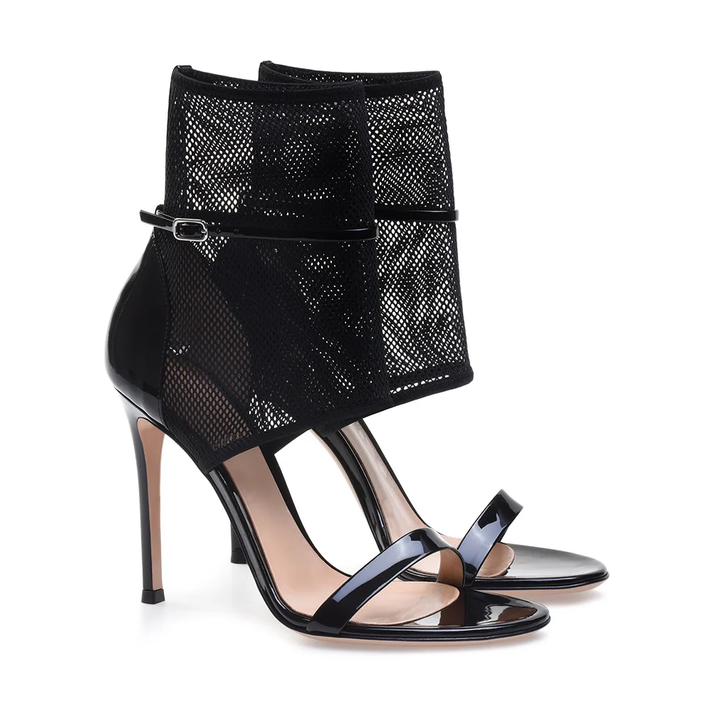 Black Fishnet Mesh High Heels Gladiator Sandals Summer Peep Toe Ankle Booties Sexy Party Dress Shoes Women Chaussures Femme
Black Fishnet Mesh High Heels Gladiator Sandals Summer Peep Toe Ankle Booties Sexy Party Dress Shoes Women Chaussures Femme