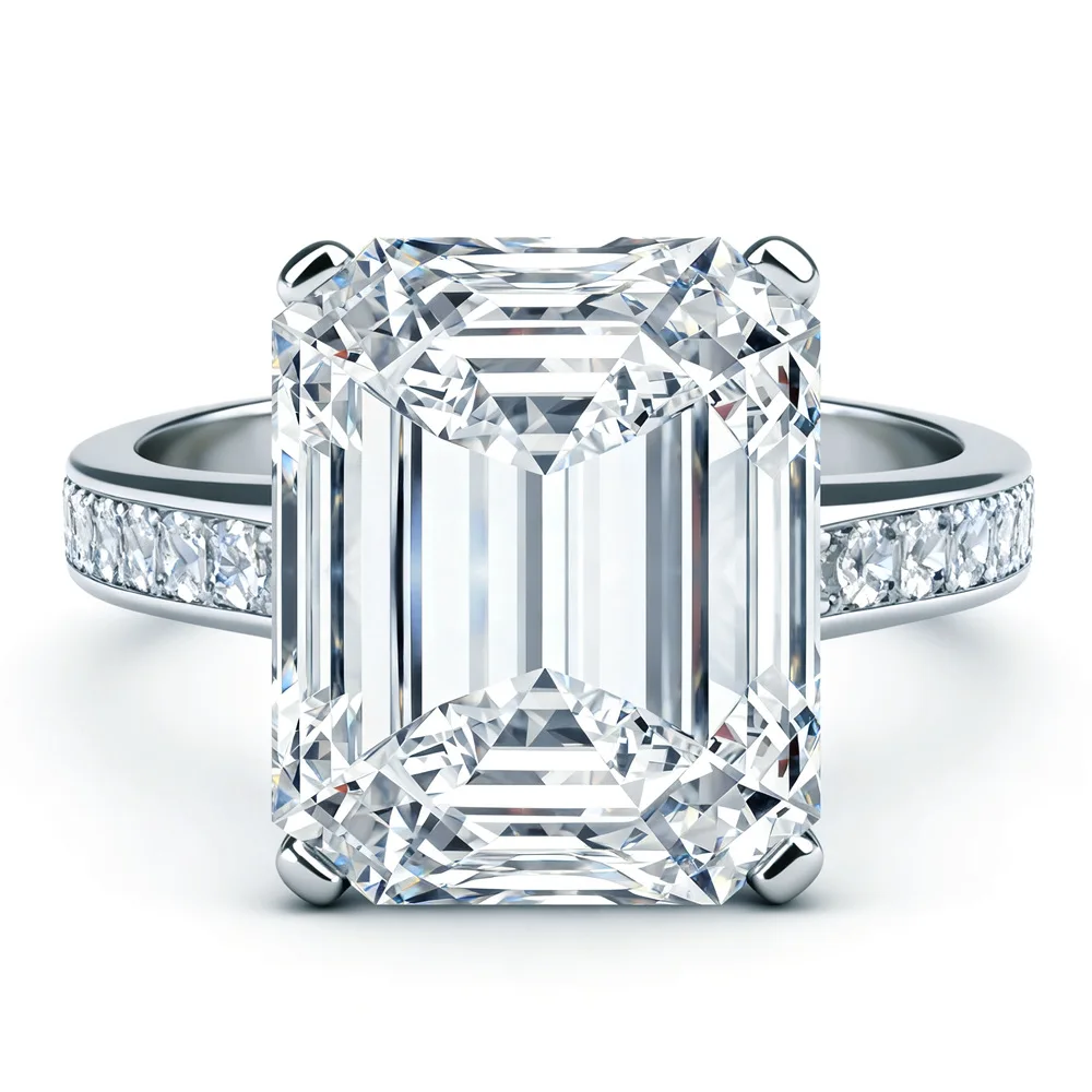 Special-shaped 10x12mm emerald cut mozzarella diamond 8ct large carat diamond ring women's S925 silver ring high-end jewelry
Special-shaped 10x12mm emerald cut mozzarella diamond 8ct large carat diamond ring women's S925 silver ring high-end jewelry