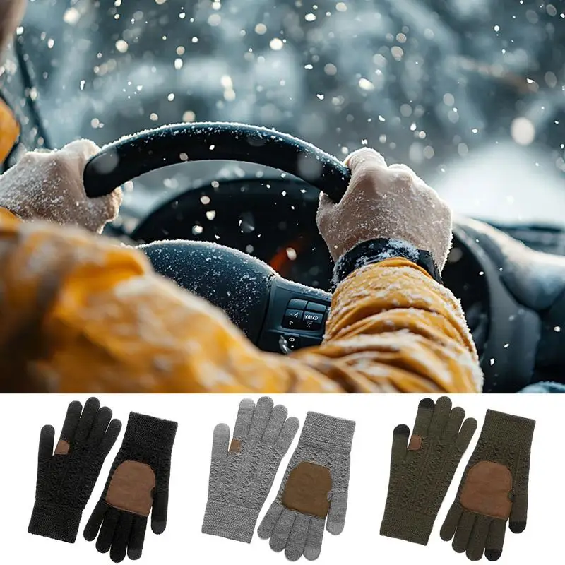 Women's Winter Gloves Windproof Touchscreen Knitting Gloves Non-Slip Warm Cold Weather Gloves For Skiing Snowboarding Hiking
Women's Winter Gloves Windproof Touchscreen Knitting Gloves Non-Slip Warm Cold Weather Gloves For Skiing Snowboarding Hiking