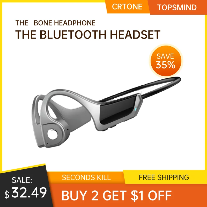Wireless Bone Headphone Conduction earphone Bluetooth For Phone Bone Conduction Headsets Wireless Earphones Sports Headphone
Wireless Bone Headphone Conduction earphone Bluetooth For Phone Bone Conduction Headsets Wireless Earphones Sports Headphone