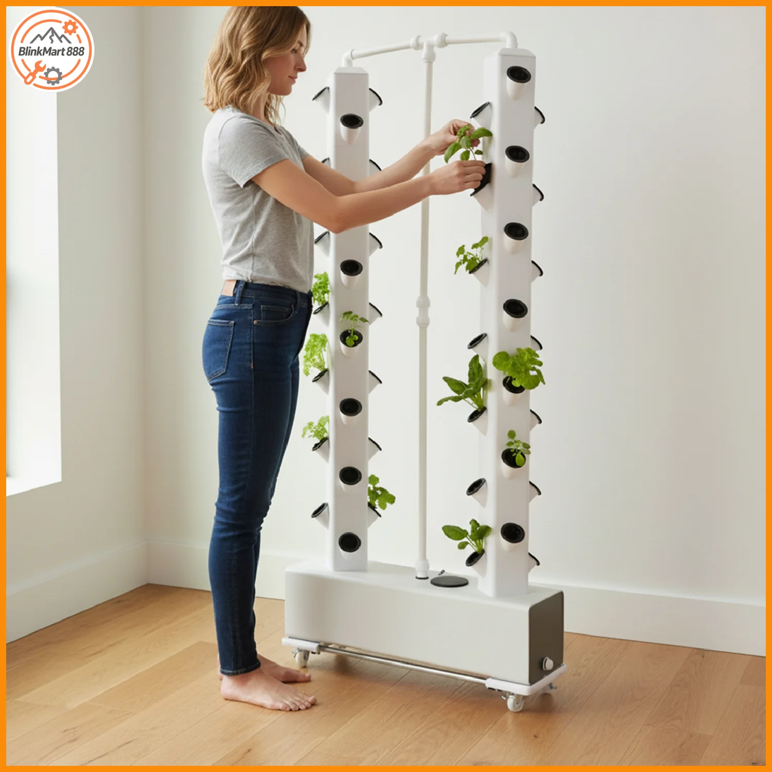 Indoor Hydroponic Growing Tower w/ Wheels| 56-Hole Freestanding Vertical Home Gardening Planting Germination and Water Pump Kit
Indoor Hydroponic Growing Tower w/ Wheels| 56-Hole Freestanding Vertical Home Gardening Planting Germination and Water Pump Kit