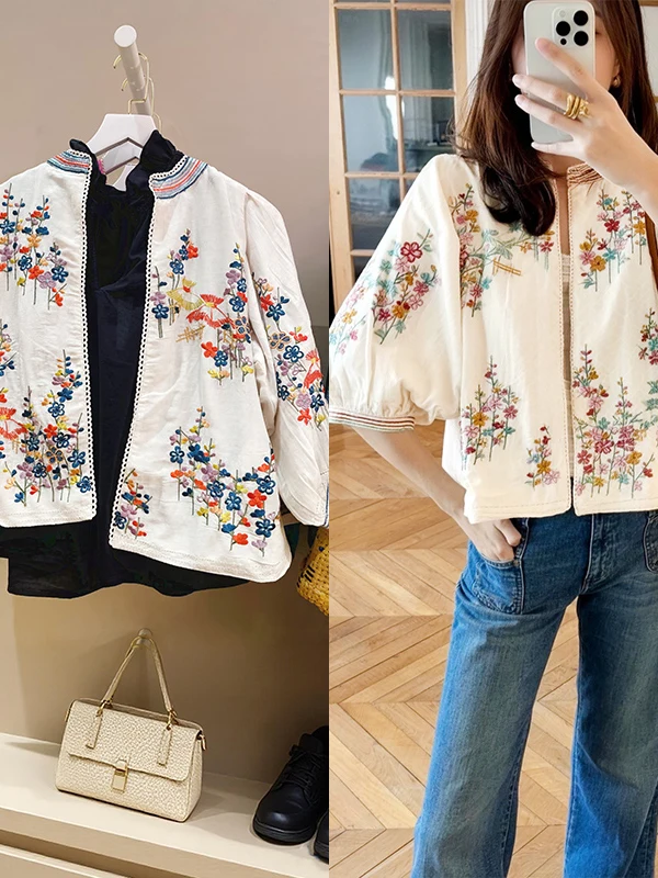 Spring 2026 New Arrival Soft Embroidery round Neck Bubble Sleeve No Button Outerwear Women's French Style Cotton Blend
Spring 2026 New Arrival Soft Embroidery round Neck Bubble Sleeve No Button Outerwear Women's French Style Cotton Blend