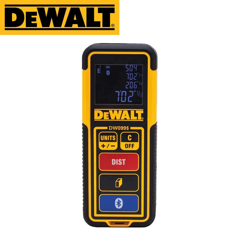 DEWALT DW099S Laser Range Finder 30M 100ft Bluetooth Mode Construction Site Decoration indoor Outdoors Distance Fast Accurate
DEWALT DW099S Laser Range Finder 30M 100ft Bluetooth Mode Construction Site Decoration indoor Outdoors Distance Fast Accurate