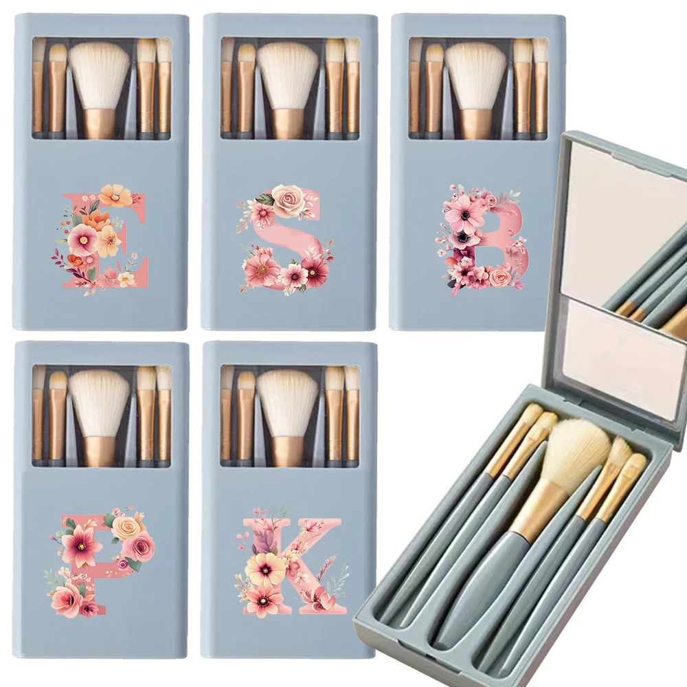 5Pcs Makeup Pieces With Mirror Eye Shadow Brush Concealer Loose Powder Brush Pink Rose Initial Name 26 Letters Pattern
5Pcs Makeup Pieces With Mirror Eye Shadow Brush Concealer Loose Powder Brush Pink Rose Initial Name 26 Letters Pattern