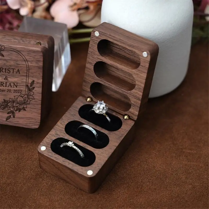 9HJK Solid Walnut Ring Holder Stylish Wedding Gift Jewelry Storage
9HJK Solid Walnut Ring Holder Stylish Wedding Gift Jewelry Storage