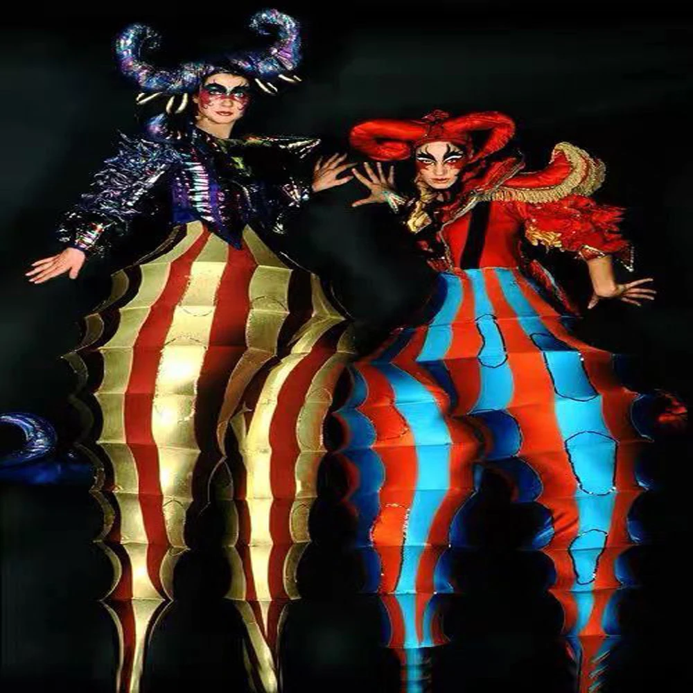 Luxury colourful stilts costume halloween cosplay party clown cloth Club Celebrate Party Show Club Dress
Luxury colourful stilts costume halloween cosplay party clown cloth Club Celebrate Party Show Club Dress