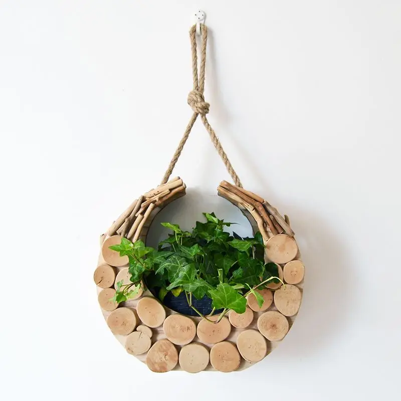 Natural Wood Macrame Wall Hanging - Bohemian Home Decor Hanging Plant Pot for Indoor Plants, Maceteros para Plantas de Interior
Natural Wood Macrame Wall Hanging - Bohemian Home Decor Hanging Plant Pot for Indoor Plants, Maceteros para Plantas de Interior