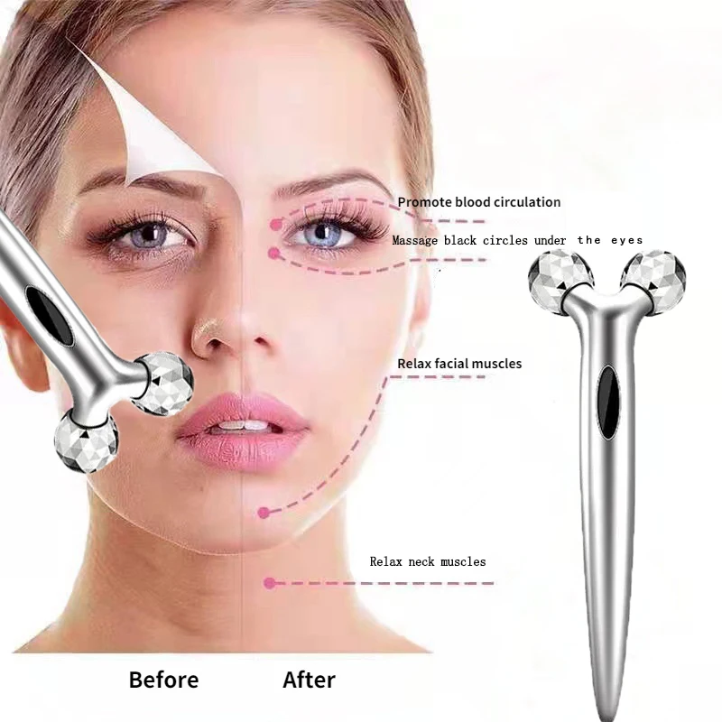 3D roller massage stick, eye massager, facial beauty equipment, massage dark circles, crow's feet, eye bags
3D roller massage stick, eye massager, facial beauty equipment, massage dark circles, crow's feet, eye bags