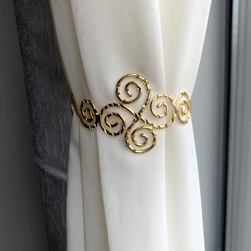 Modern Minimalist Flower Pattern Alloy Metal Curtain Straps, Soft Decoration, Storage Clip, Bedroom and Living Room, 1Pc
Modern Minimalist Flower Pattern Alloy Metal Curtain Straps, Soft Decoration, Storage Clip, Bedroom and Living Room, 1Pc