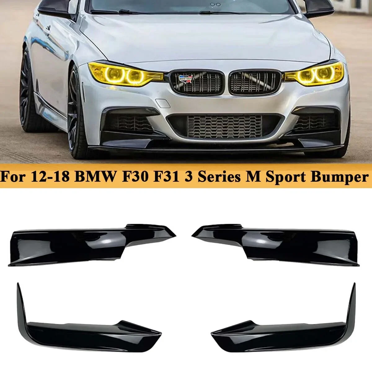 2PCS Front Bumper Splitter Fog Lamp Cover Trim Flap Canards For BMW 3 Series F30 F31 M Sport 2012-2019 Body Kit Car Accessories
2PCS Front Bumper Splitter Fog Lamp Cover Trim Flap Canards For BMW 3 Series F30 F31 M Sport 2012-2019 Body Kit Car Accessories