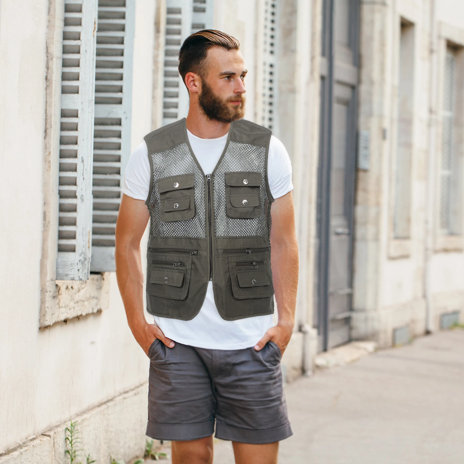 Multi-Pockets Mesh Vest Lightweight Breathable Olive Green Storage Pockets Hiking Camping Fishing Outdoor Use Men Women
Multi-Pockets Mesh Vest Lightweight Breathable Olive Green Storage Pockets Hiking Camping Fishing Outdoor Use Men Women