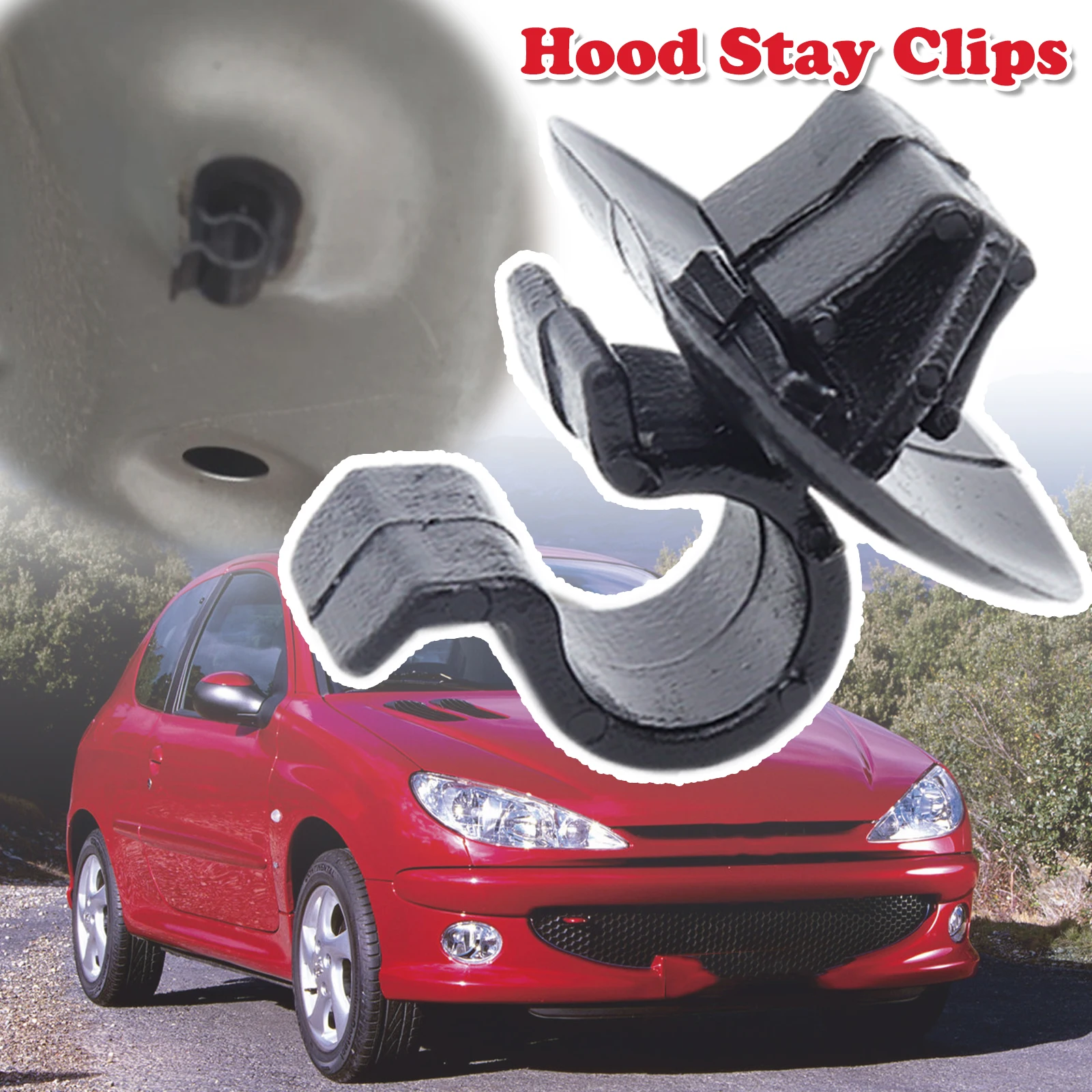 For Peugeot 106 I II 206 Bonnet Rod Stay Support Strut Retainer Lock Black Plastic Fastener Car Hood Tools Accessories 1991 1998
For Peugeot 106 I II 206 Bonnet Rod Stay Support Strut Retainer Lock Black Plastic Fastener Car Hood Tools Accessories 1991 1998