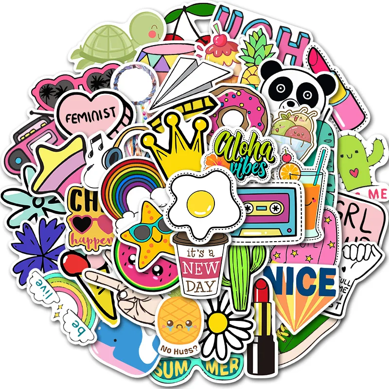 50Pcs Cartoon Stickers Purple Pink VSCO Waterproof Cool Girl For Suitcase Motorcycle Laptop Skateboard Car Toys Decal Sticker
50Pcs Cartoon Stickers Purple Pink VSCO Waterproof Cool Girl For Suitcase Motorcycle Laptop Skateboard Car Toys Decal Sticker
