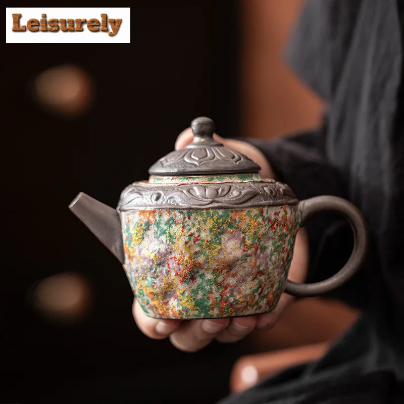 200ml Ancient Lotus Handheld Teapot Boutique Tea Infuser Pot Tea Brewing Kettle With Ball Hole Chinese Tea Set Decoration Craft
200ml Ancient Lotus Handheld Teapot Boutique Tea Infuser Pot Tea Brewing Kettle With Ball Hole Chinese Tea Set Decoration Craft