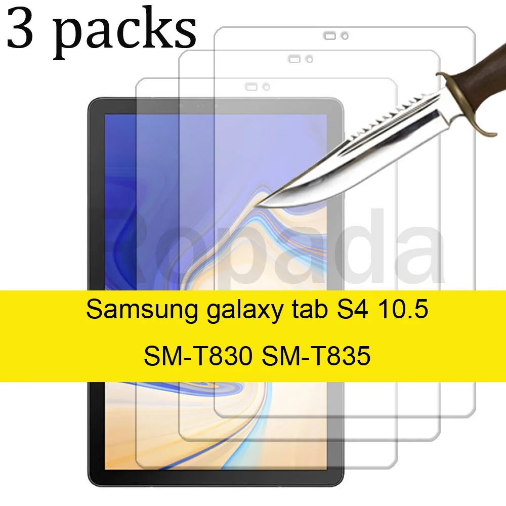 3PCS Glass screen protector for Samsung Galaxy Tab S4 10.5'' SM-T830 SM-T835 tablet protective film
3PCS Glass screen protector for Samsung Galaxy Tab S4 10.5'' SM-T830 SM-T835 tablet protective film