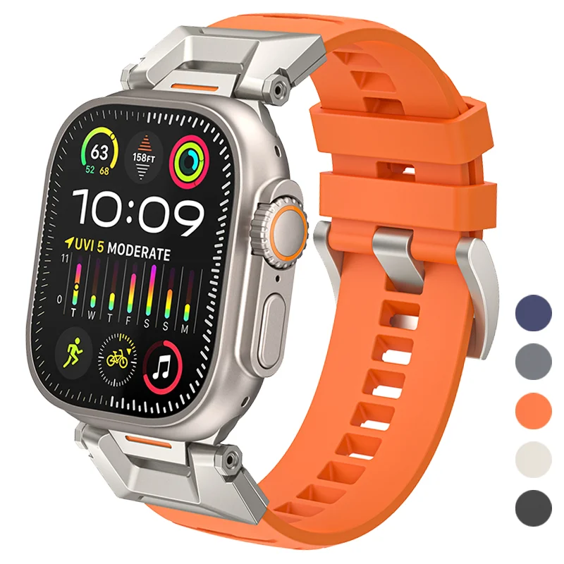 Ремешок резиновый спортивный для Apple Watch Ultra 2 49 мм 45 мм 42 44 мм, силиконовый браслет для iWatch Series 9 8 7 6 5 4 Se, роскошный мужской браслет
Ремешок резиновый спортивный для Apple Watch Ultra 2 49 мм 45 мм 42 44 мм, силиконовый браслет для iWatch Series 9 8 7 6 5 4 Se, роскошный мужской браслет