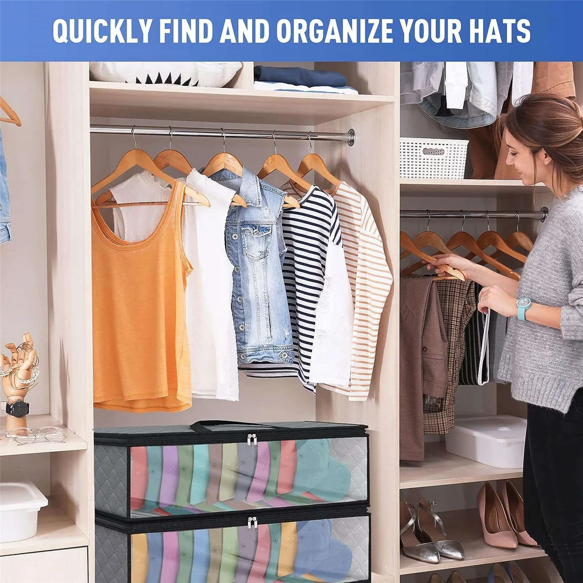 Better Quality 2 Pack Hat Storage Bag for Baseball, Caps Hat Organizer Case Hat Holder Rack with 2 Carry Handles for Closet Mois
Better Quality 2 Pack Hat Storage Bag for Baseball, Caps Hat Organizer Case Hat Holder Rack with 2 Carry Handles for Closet Mois
