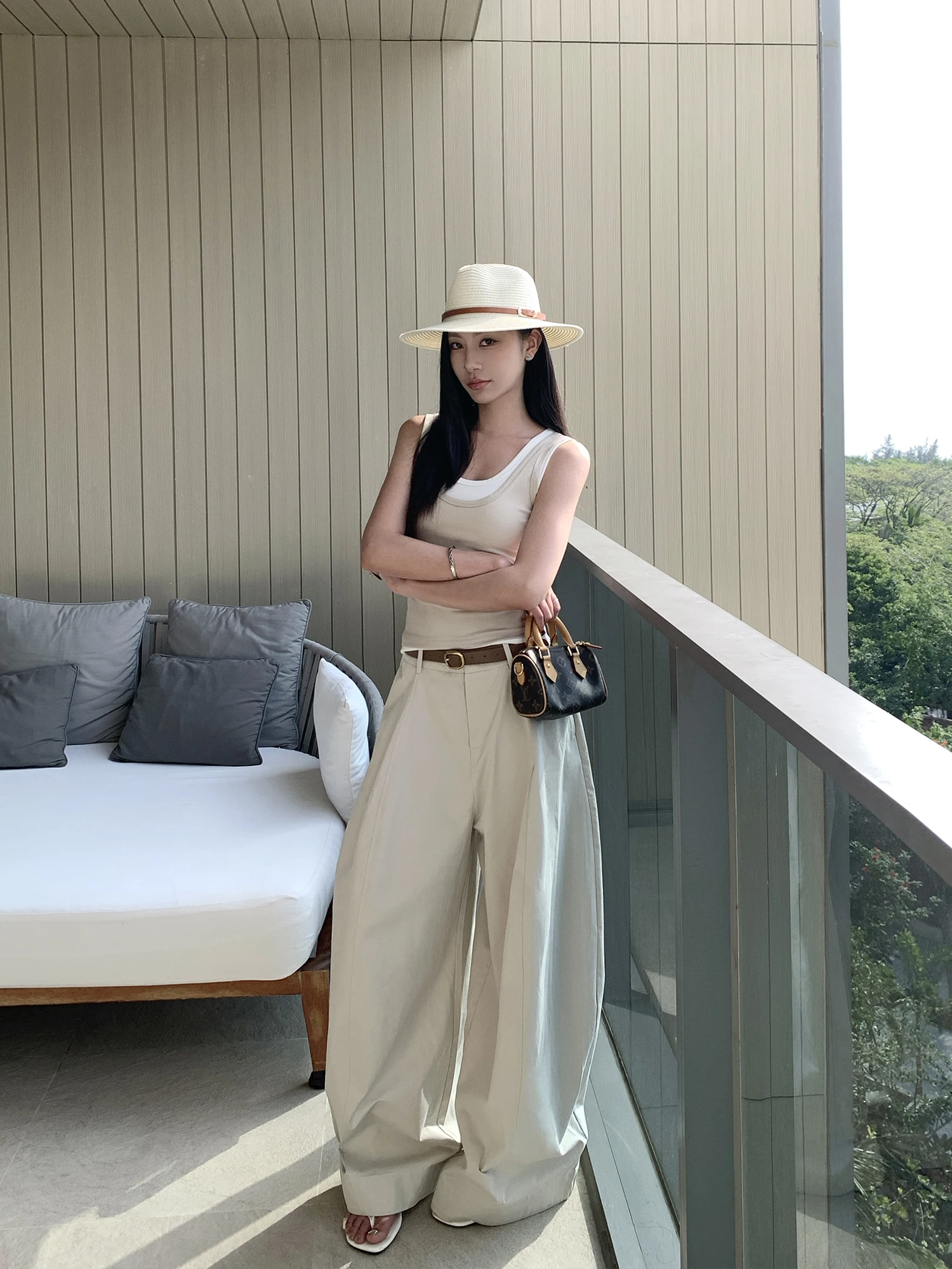 Pusumede Lazy Curved Knife Pants Women's Casual Loose Wide Leg Long Pants Balloon Pants Comfortable Cotton Straight Leg Trousers
Pusumede Lazy Curved Knife Pants Women's Casual Loose Wide Leg Long Pants Balloon Pants Comfortable Cotton Straight Leg Trousers
