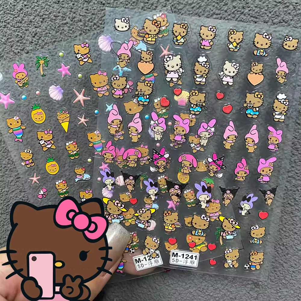 1 лист, тисненные наклейки для ногтей «Hello Kitty», летние наклейки для ногтей Y2K Kawaii Kuromi Pochacco, наклейки для ногтей Hawaii Vacations Manicure Decora
1 лист, тисненные наклейки для ногтей «Hello Kitty», летние наклейки для ногтей Y2K Kawaii Kuromi Pochacco, наклейки для ногтей Hawaii Vacations Manicure Decora