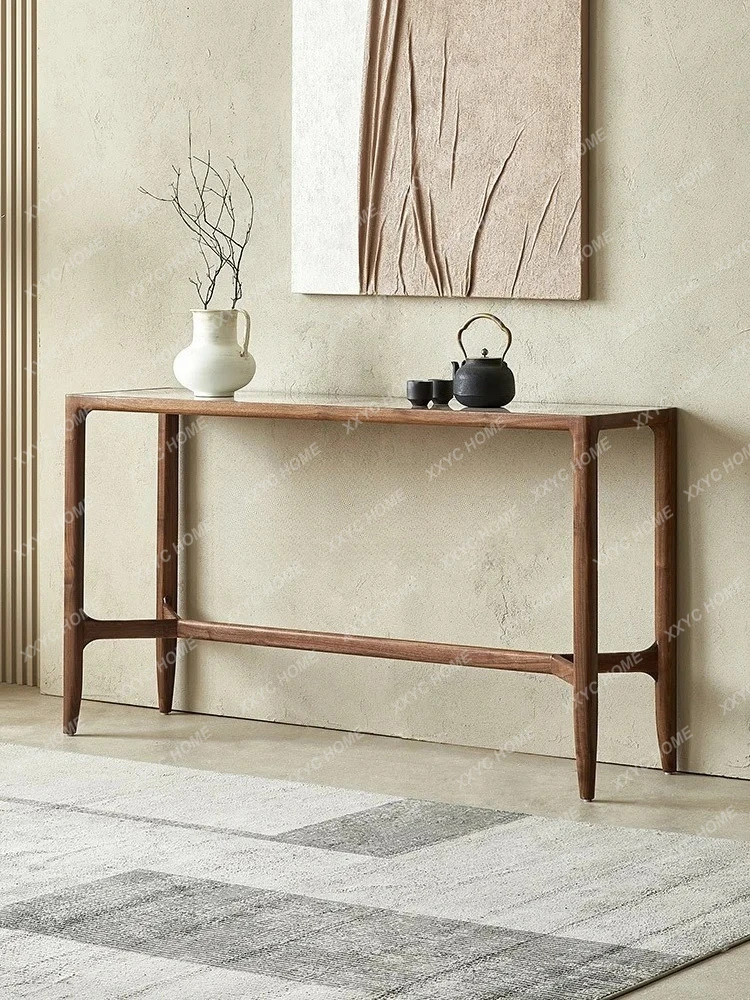 black walnut entrance table minimalist rock slab entrance platform corridor table
black walnut entrance table minimalist rock slab entrance platform corridor table