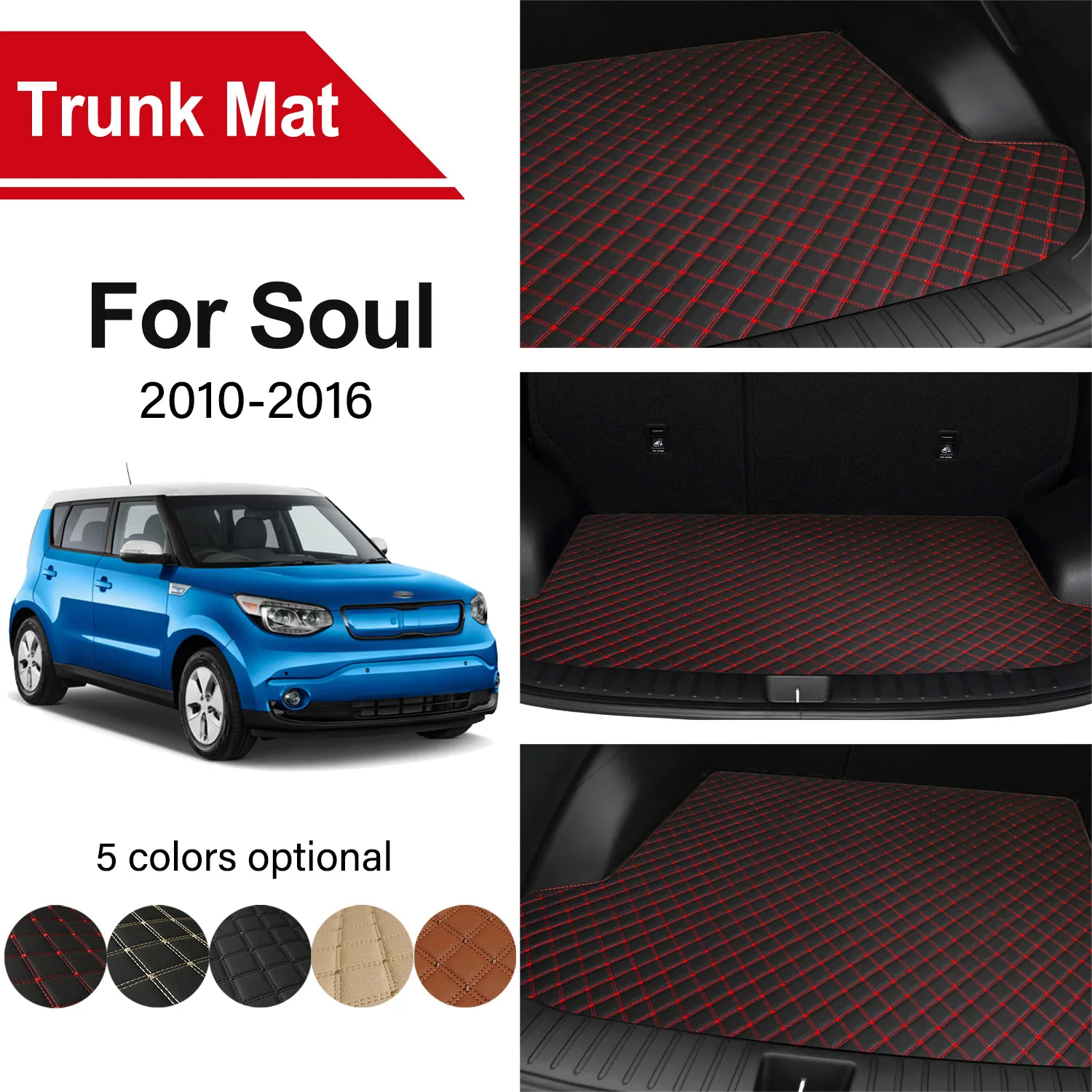 Car Trunk Mat For Kia Soul 2016 2015 2014 2013 2012 2011 2010Embroidered Leather Waterproof Durable Mat Car Interior Accessories
Car Trunk Mat For Kia Soul 2016 2015 2014 2013 2012 2011 2010Embroidered Leather Waterproof Durable Mat Car Interior Accessories