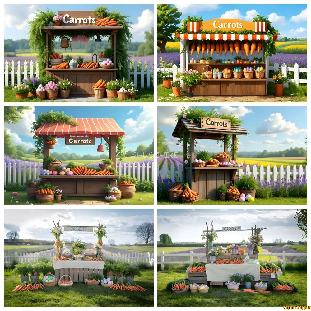 Spring Easter Carrot Stall Backdrop Carrots Colorful Eggs Grass Field Fence Blue Sky Baby Kids Portrait Photography Background
Spring Easter Carrot Stall Backdrop Carrots Colorful Eggs Grass Field Fence Blue Sky Baby Kids Portrait Photography Background