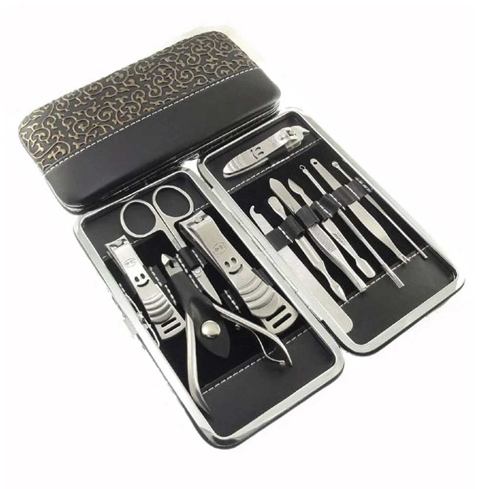 12Pcs Nail Grooming Set Stainless Steel Manicure Pedicure Kit Tools Clippers Tweezers Scissors Nail Care Set Plant Print 
12Pcs Nail Grooming Set Stainless Steel Manicure Pedicure Kit Tools Clippers Tweezers Scissors Nail Care Set Plant Print
