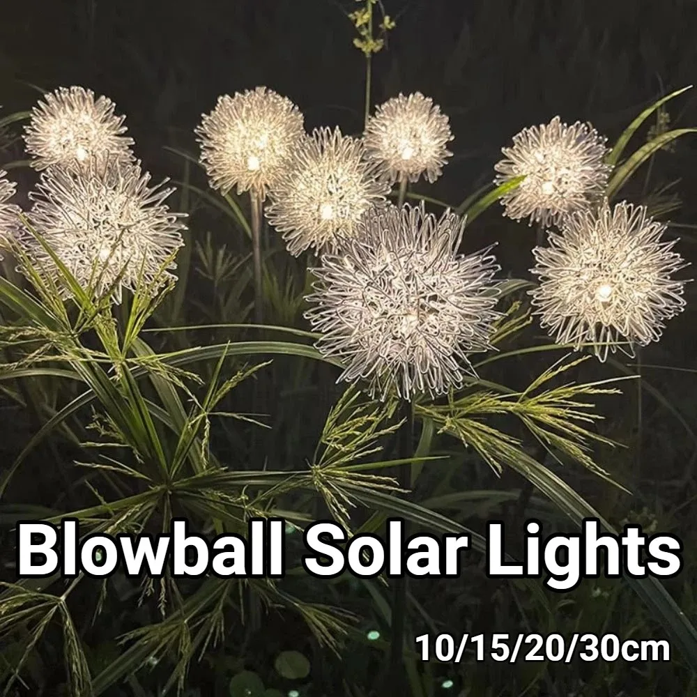 windflower Blowball Solar Lights IP65 Waterproof Aluminum Wire Puffball Flower Solar Lamps Decorative Energy Saving
windflower Blowball Solar Lights IP65 Waterproof Aluminum Wire Puffball Flower Solar Lamps Decorative Energy Saving