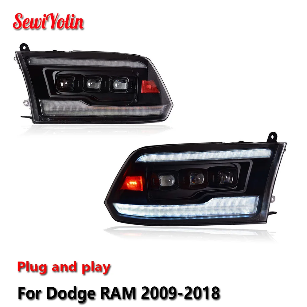 Автомобильные светодиодные фары в сборе для Dodge RAM 2009-2018, авто противотуманные фары DRL, стоп-сигнал, указатель поворота, Plug and Play
Автомобильные светодиодные фары в сборе для Dodge RAM 2009-2018, авто противотуманные фары DRL, стоп-сигнал, указатель поворота, Plug and Play
