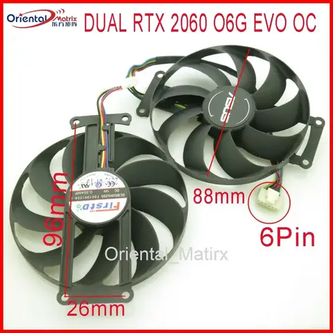 2 pz/lotto FDC10H12S9-C 12V 0.35A 88mm Per ASUS DUAL RTX2060 O6G EVO OC Ventola Di Raffreddamento Della Scheda Grafica