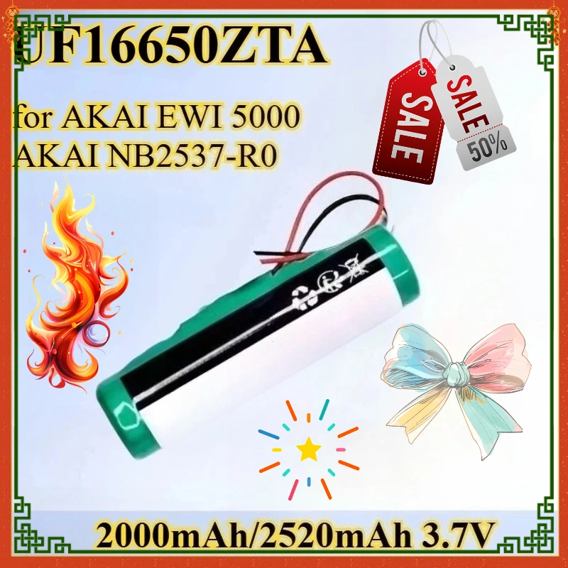 New 2000mAh/2520mAh 3.7V UF16650ZTA UF16650A Replacement Lipo Battery for AKAI EWI 5000 AKAI NB2537-R0 Solo Rechargeable Battery
New 2000mAh/2520mAh 3.7V UF16650ZTA UF16650A Replacement Lipo Battery for AKAI EWI 5000 AKAI NB2537-R0 Solo Rechargeable Battery