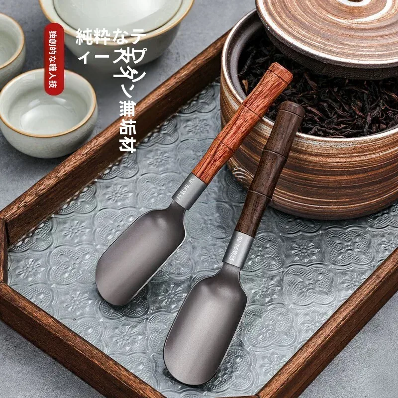 Pure Titanium Tea Spoon Bamboo Node Bla Ebony Handle Portable Tea Ceremony Accories High End Gongfu Tea Set Tea Tongs
Pure Titanium Tea Spoon Bamboo Node Bla Ebony Handle Portable Tea Ceremony Accories High End Gongfu Tea Set Tea Tongs