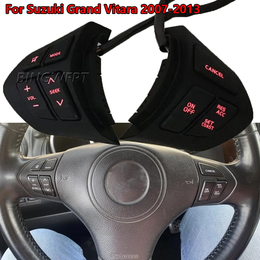 Cruise Control Switch With Red Backlight For Suzuki Grand Vitara 2005-2015 Multifunction Steering Wheel Control Switches button
Cruise Control Switch With Red Backlight For Suzuki Grand Vitara 2005-2015 Multifunction Steering Wheel Control Switches button