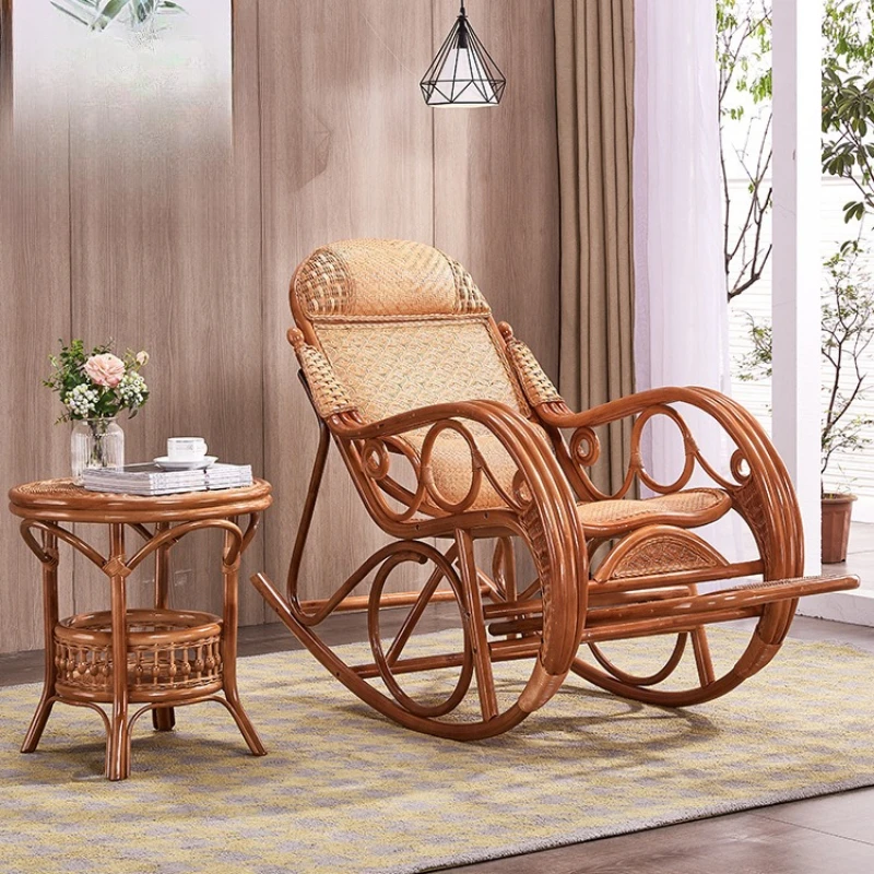Chinese furniture living room balcony Indonesian rattan art leisure recliner lunch break rattan chair rocking chair
Chinese furniture living room balcony Indonesian rattan art leisure recliner lunch break rattan chair rocking chair