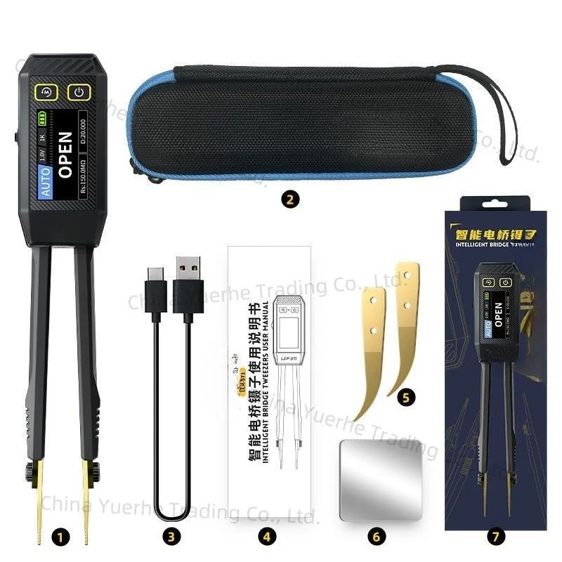 Digital Tweezers Bridge LCR-ST1 Resistance Inductor Capacitor Component Testing SMD Multimeter
Digital Tweezers Bridge LCR-ST1 Resistance Inductor Capacitor Component Testing SMD Multimeter