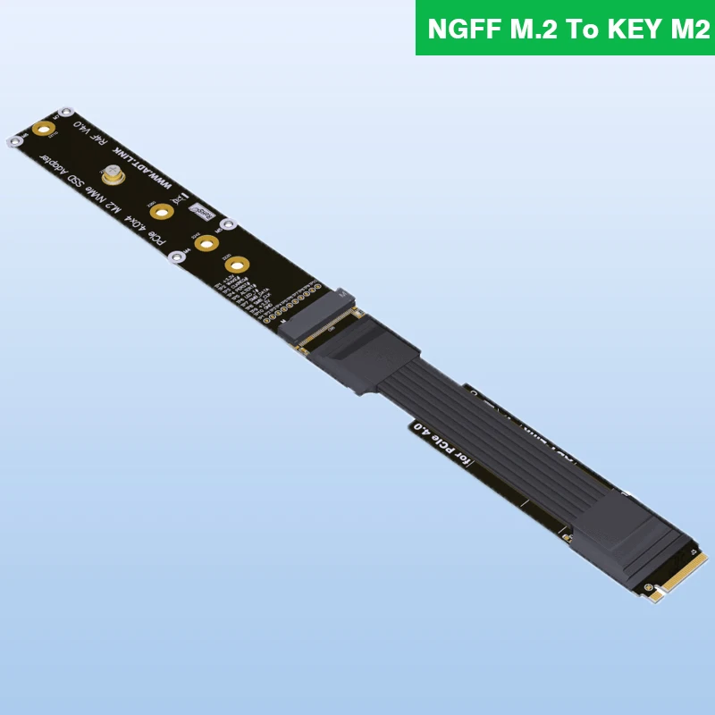 Riser Cable M.2 NVMe SSD Extension Cable Solid Drive Riser Card NGFF M.2 To KEY-M M2 Extender PCIe 4.0 X4 Full Speed Riser Cable
Riser Cable M.2 NVMe SSD Extension Cable Solid Drive Riser Card NGFF M.2 To KEY-M M2 Extender PCIe 4.0 X4 Full Speed Riser Cable