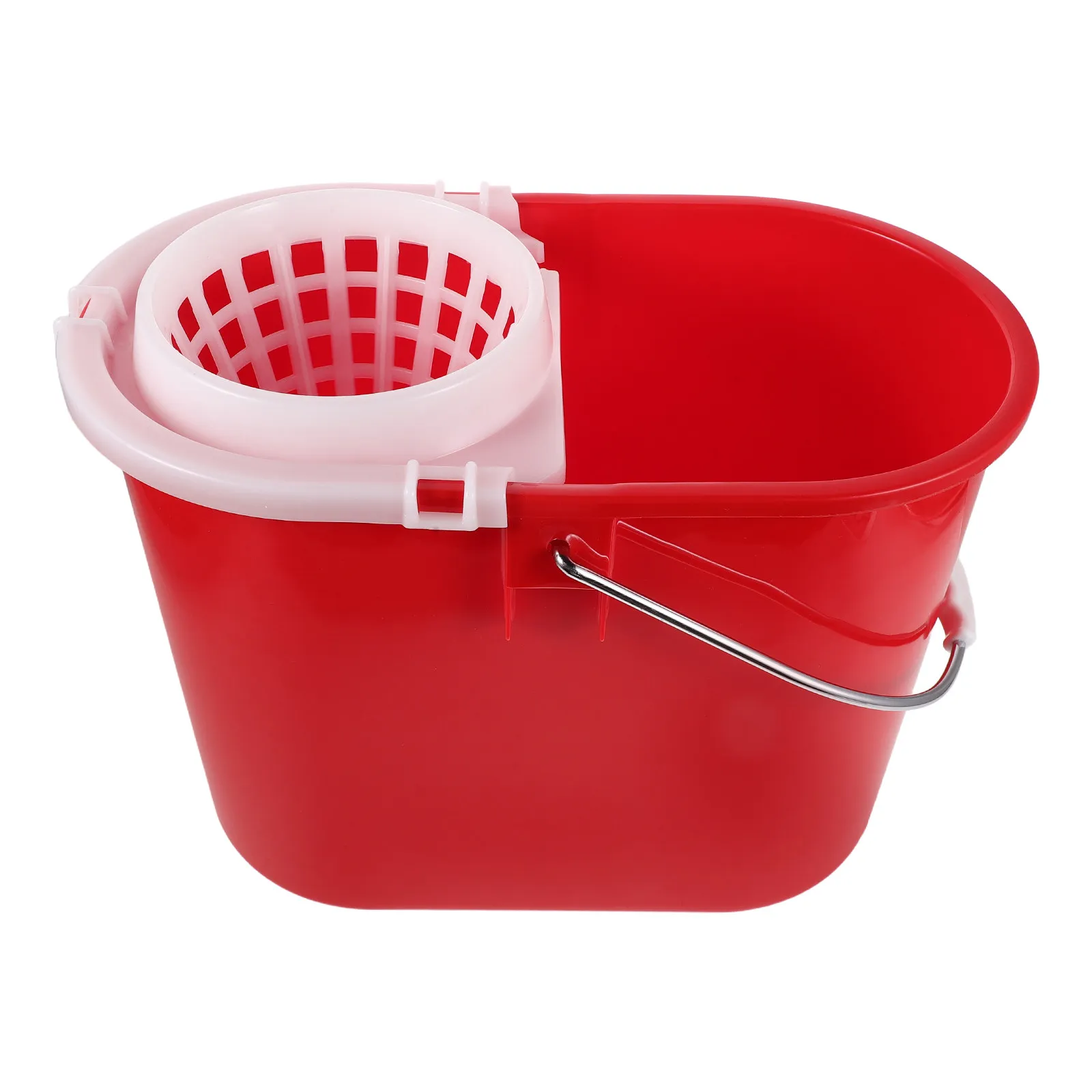 Commercial Mop Bucket Attachment Red Plastic Cleaning Bucket Handle Side Press Basket for Hotel Housekeeping Janitorial Round
Commercial Mop Bucket Attachment Red Plastic Cleaning Bucket Handle Side Press Basket for Hotel Housekeeping Janitorial Round