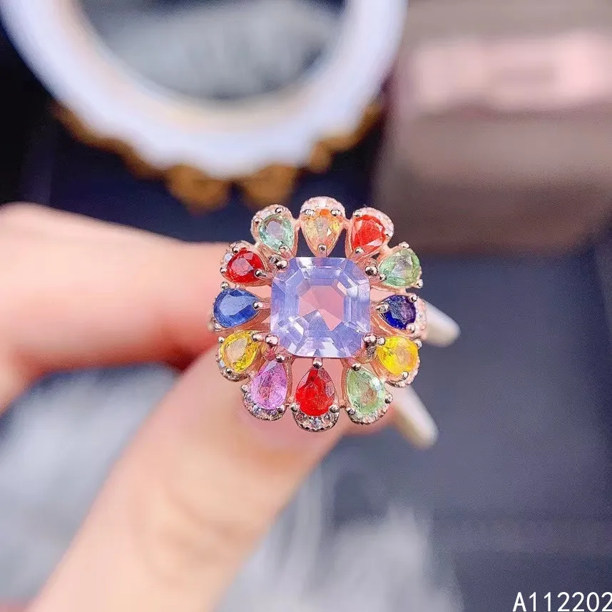 Vintage Luxury Natural Amethyst and Color Sapphire Ring 925 Sterling Silver Inlaid Women's Multicolor Gemstone Wedding Party Gif
Vintage Luxury Natural Amethyst and Color Sapphire Ring 925 Sterling Silver Inlaid Women's Multicolor Gemstone Wedding Party Gif
