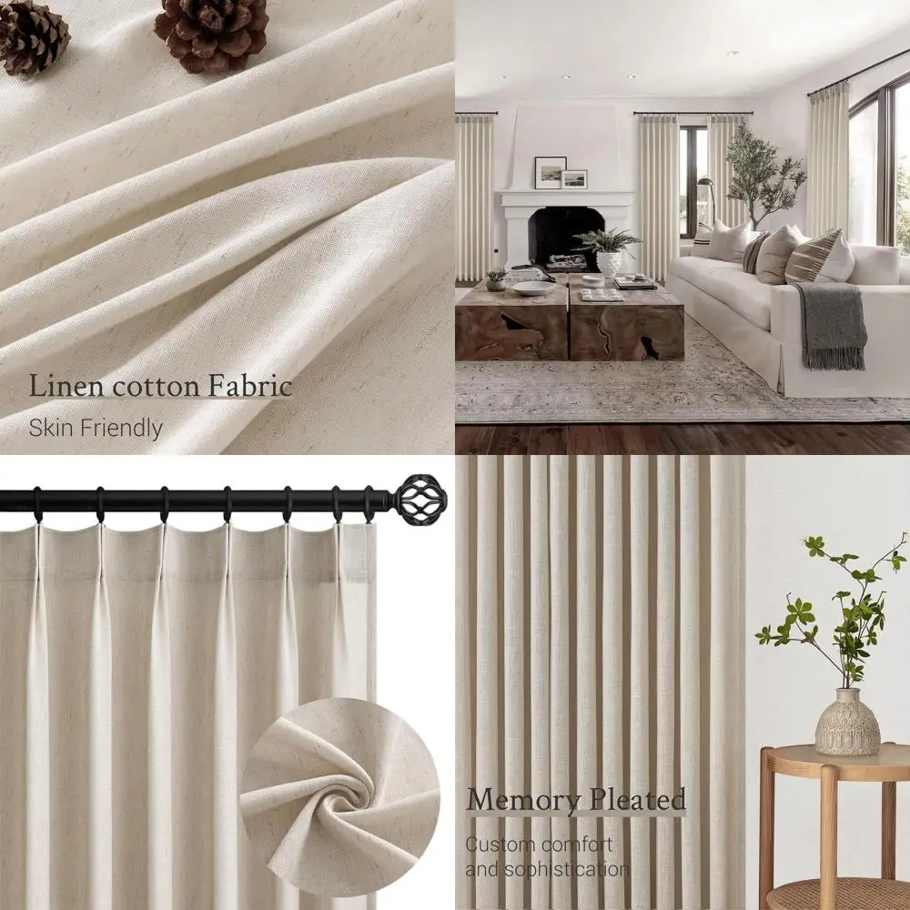 105 льняных штор в стиле бохо, полупрозрачные, 2 панели, нейтральная задняя панель, зажимная плиссировка, длина 105 для гостиной/спальни
105 льняных штор в стиле бохо, полупрозрачные, 2 панели, нейтральная задняя панель, зажимная плиссировка, длина 105 для гостиной/спальни