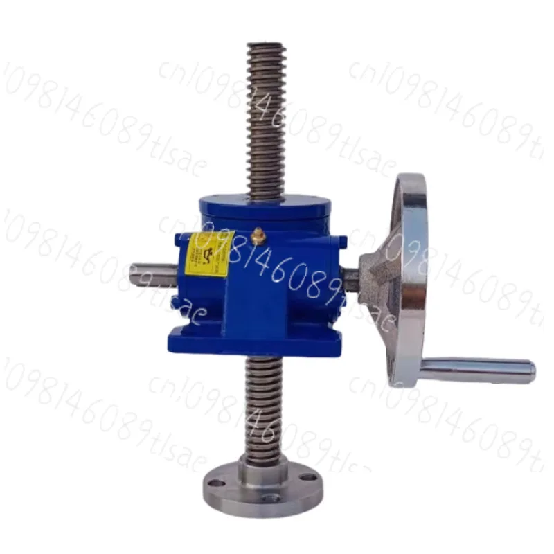 Hand cranked worm gear screw elevator
Hand cranked worm gear screw elevator