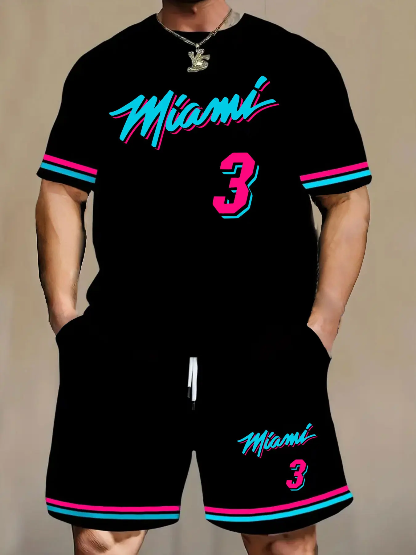 2025 New Men's Set 3D Printed Casual short-sleeved Shirt and Shorts Basketball Jersey Jogging Set
2025 New Men's Set 3D Printed Casual short-sleeved Shirt and Shorts Basketball Jersey Jogging Set
