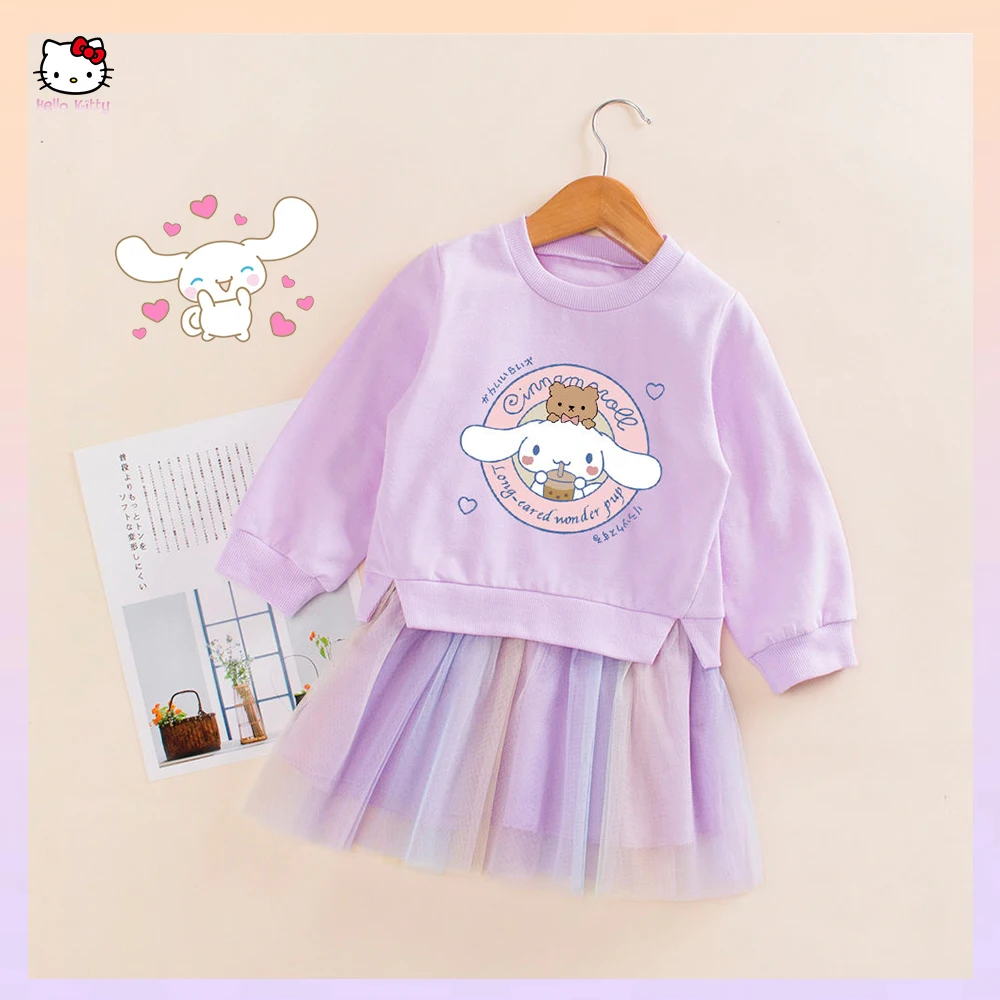 Anime Kawaii Cinnamoroll Girls' Dresses Fake Two Pieces Kawaii Sanrio Summer Kids Clothing Cartoon Princess Party Rainbow Skirt
Anime Kawaii Cinnamoroll Girls' Dresses Fake Two Pieces Kawaii Sanrio Summer Kids Clothing Cartoon Princess Party Rainbow Skirt