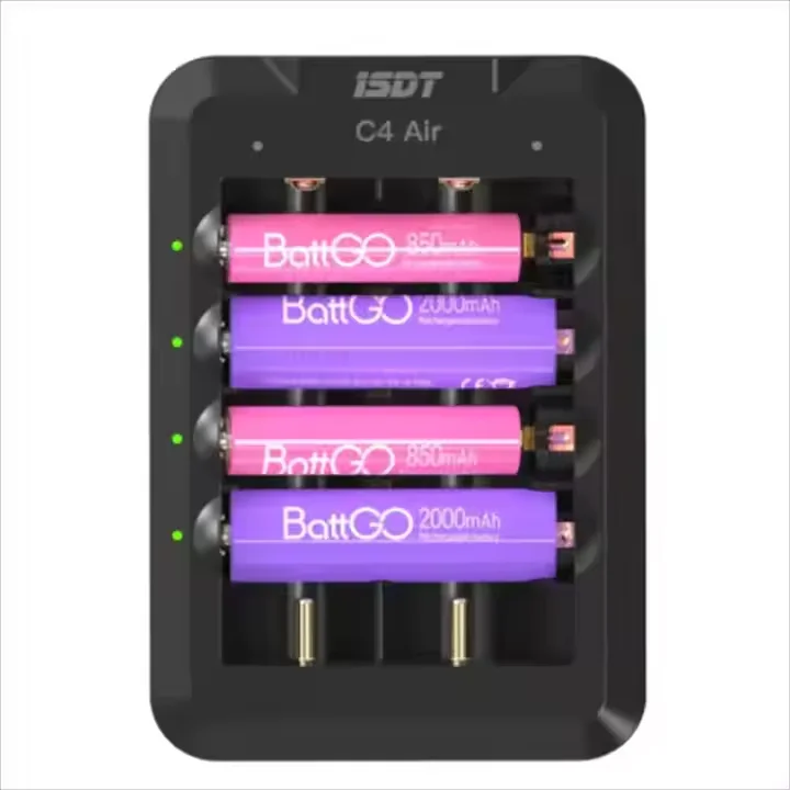 ISDT C4 Air 4A 6-слотовое интеллектуальное быстрое зарядное устройство с входом USB Type-C и подключением через приложение для литий-ионной аккумуляторной батареи AA AAA RC
ISDT C4 Air 4A 6-слотовое интеллектуальное быстрое зарядное устройство с входом USB Type-C и подключением через приложение для литий-ионной аккумуляторной батареи AA AAA RC