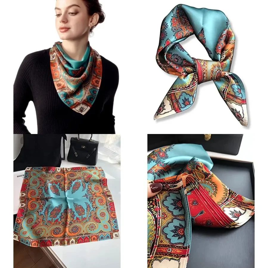 100 Pure Mulberry Silk Square Scarf 27x27 Women Neckerchief Headscarf Gift Packed
100 Pure Mulberry Silk Square Scarf 27x27 Women Neckerchief Headscarf Gift Packed