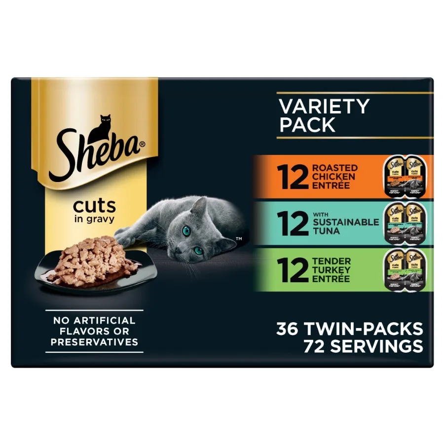 Набор корма для кошек Perfect Portions Variety Pack Cuts in Gravy, 2,6 унции, двойная упаковка, 36 штук в лотке
Набор корма для кошек Perfect Portions Variety Pack Cuts in Gravy, 2,6 унции, двойная упаковка, 36 штук в лотке