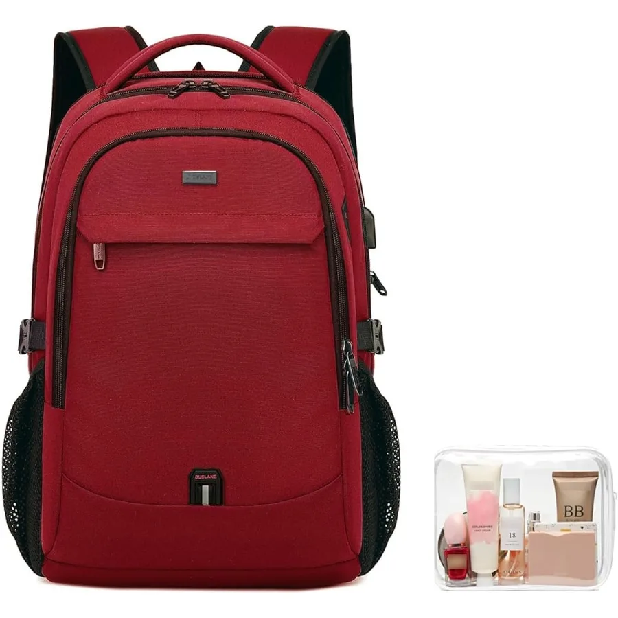 17-дюймовый рюкзак для ноутбука для путешествий, водостойкий студенческий рюкзак для женщин с USB-портом для зарядки и прозрачной сумкой для туалетных принадлежностей Ide
17-дюймовый рюкзак для ноутбука для путешествий, водостойкий студенческий рюкзак для женщин с USB-портом для зарядки и прозрачной сумкой для туалетных принадлежностей Ide