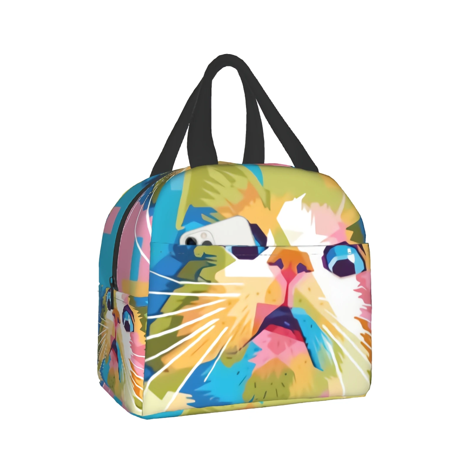 Funny Cat Lunch Bags Coloful Cat Lunch Tote Reusable Insulated Cooler Lunch Bag for Women Men Kids and Adults Work School Picnic
Funny Cat Lunch Bags Coloful Cat Lunch Tote Reusable Insulated Cooler Lunch Bag for Women Men Kids and Adults Work School Picnic
