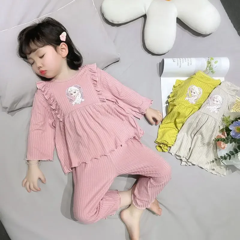 Disney Baby Air Conditioning Clothes Cool sleepwear Short sleeve Frozen Elsa Girls' Pajamas New Summer children Home Clothes
Disney Baby Air Conditioning Clothes Cool sleepwear Short sleeve Frozen Elsa Girls' Pajamas New Summer children Home Clothes