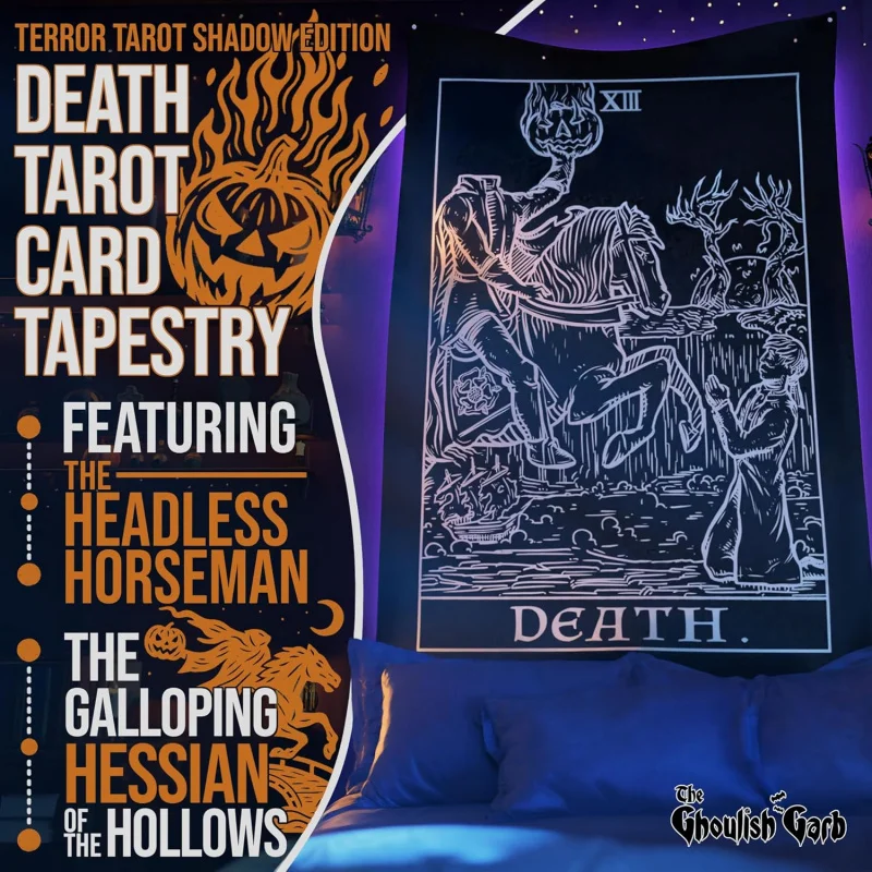 VIKAMA Tarot Death Card Print Tapestry, For Living Room, Bedroom Washable Wall Hanging Divination Party Tablecloth Home Decor
VIKAMA Tarot Death Card Print Tapestry, For Living Room, Bedroom Washable Wall Hanging Divination Party Tablecloth Home Decor